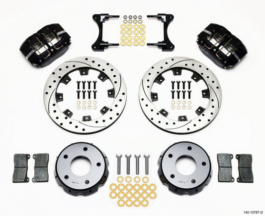 Wilwood Dynapro Radial Front Drag Kit 11.75in Vented Drilled 98-02 Camaro/Firebird — Wilwood