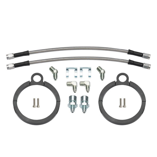Wilwood Flexline Kit 12 inch -3 3/8-24 IF 1/8-27 NPT 90 Degree — Wilwood