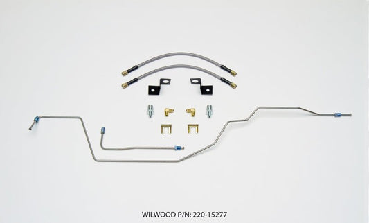 Wilwood Flexline Kit 14 inch -3 M10-1.0 IF 1/8 NPT 90 Deg w/tubing — Wilwood