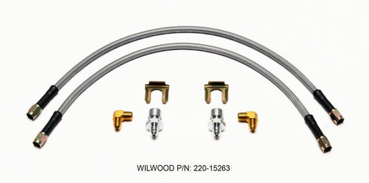 Wilwood Flexline Kit 18inch M10x1.50 IF 1/8-27 NPT 90 Degree — Wilwood