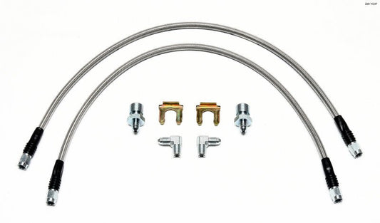 Wilwood Flexline Kit 22 inch 3/8-24 to 90 Degree — Wilwood
