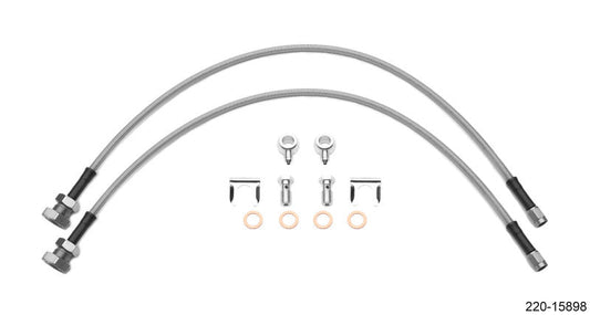 Wilwood Flexline Kit 24in 7/16-20in Banjo - 5/8-26in Male Bulkhead (Fits D52 Caliper) — Wilwood