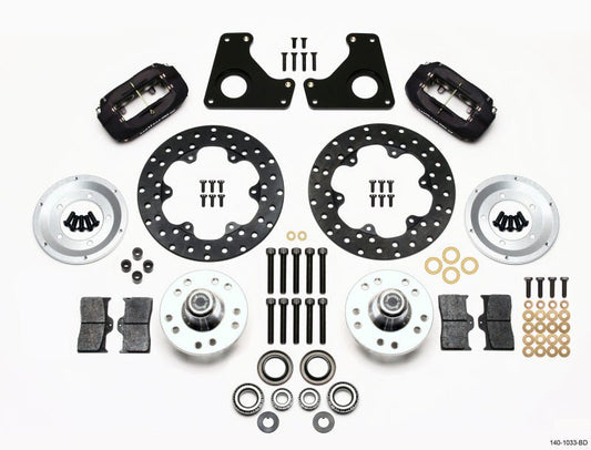 Wilwood Forged Dynalite Front Drag Kit Drilled Rotor 79-87 GM G Body — Wilwood