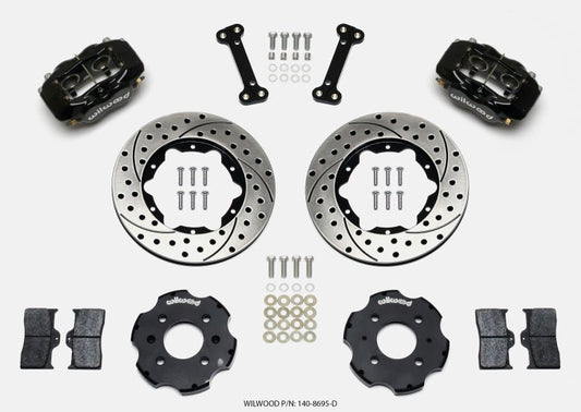 Wilwood Forged Dynalite Front Hat Kit 11.00in Drilled Integra/Civic w/Fac.240mm Rtr — Wilwood