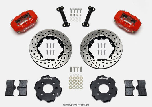 Wilwood Forged Dynalite Front Hat Kit 11.00in Drilled Red Integra/Civic w/Fac.240mm Rtr — Wilwood