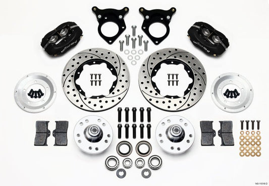 Wilwood Forged Dynalite Front Kit 11.00in Drilled 87-93 Mustang 5 Lug — Wilwood