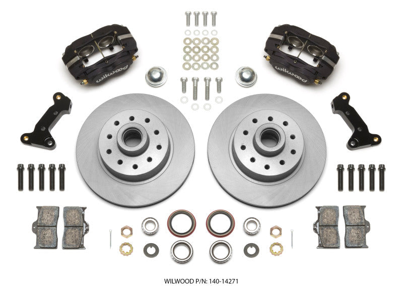 Wilwood Forged Dynalite Front Kit 11.03in 1 PC Rotor&Hub 74-80 Pinto/Mustang II Disc Spindle only — Wilwood