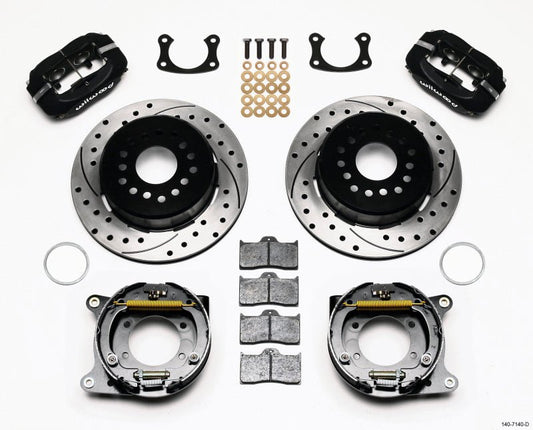 Wilwood Forged Dynalite P/S Park Brake Kit Drilled New Big Ford 2.50in Offset — Wilwood
