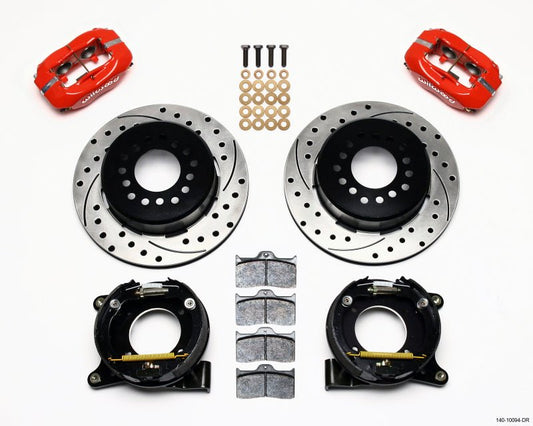 Wilwood Forged Dynalite P/S Park Brake Kit Drilled Red Chevy C-10 2.42 Offset 5-lug — Wilwood