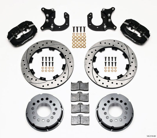 Wilwood Forged Dynalite P/S Rear Kit Drilled Rotor New Big Ford 2.50in Offset — Wilwood