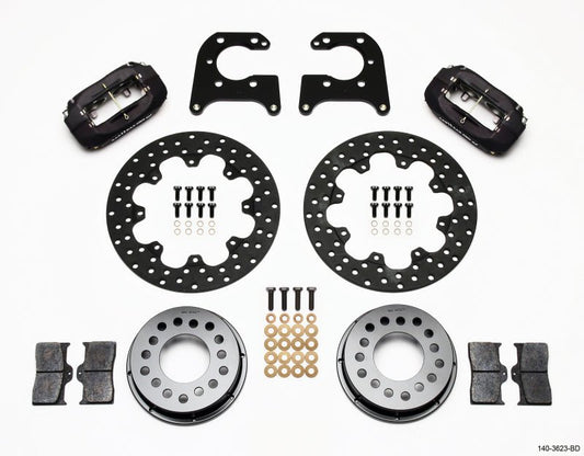 Wilwood Forged Dynalite Rear Drag Kit Drilled Rotor Big Ford 2.50in Offset — Wilwood