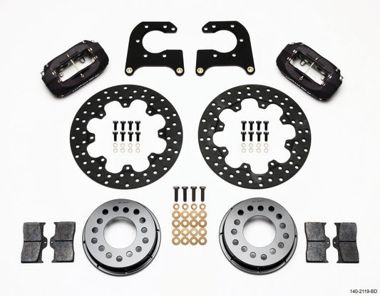 Wilwood Forged Dynalite Rear Drag Kit Drilled Rotor New Big Ford 2.50in Offset — Wilwood