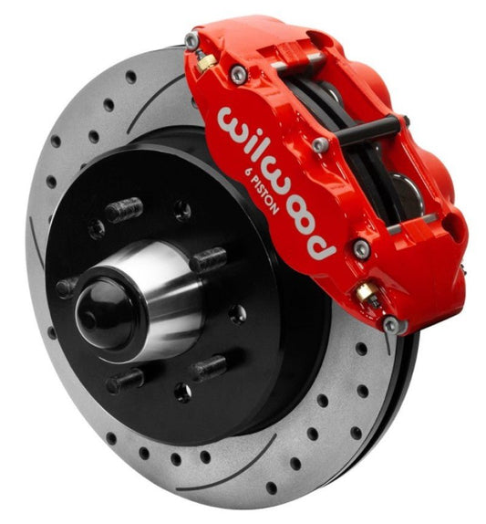 Wilwood Forged Narrow Superlite 6R Front Big Brake Kit 12.19in Drilled Rotors 88-98 C1500 - Red — Wilwood