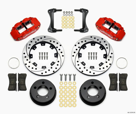 Wilwood Narrow Superlite 4R Front Kit 12.19in Drilled Red 87-89 Jeep YJ — Wilwood