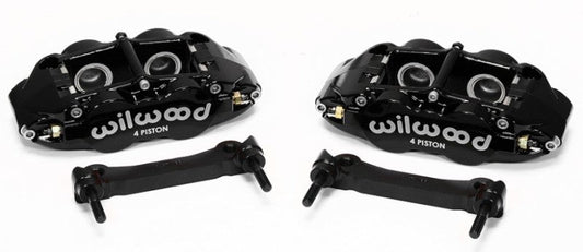 Wilwood Narrow Superlite 4R Rear Caliper & Bracket Kit - Black 97-13 C5/C6 Corvette w/ OEM Rotors — Wilwood