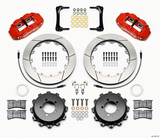 Wilwood Narrow Superlite 4R Rear Kit 12.88in Red 2012-Up Toyota / Scion FRS w/Lines — Wilwood