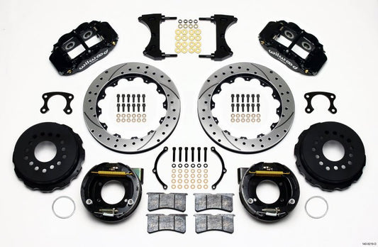 Wilwood Narrow Superlite 4R Rear P-Brk Kit 12.88in Drilled Big Ford New Style 2.50in Offset — Wilwood