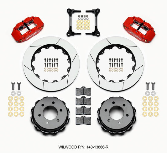 Wilwood Narrow Superlite 4R RearTruck Kit 14.25in Red 2012-Up Ford F150 (6 lug) — Wilwood