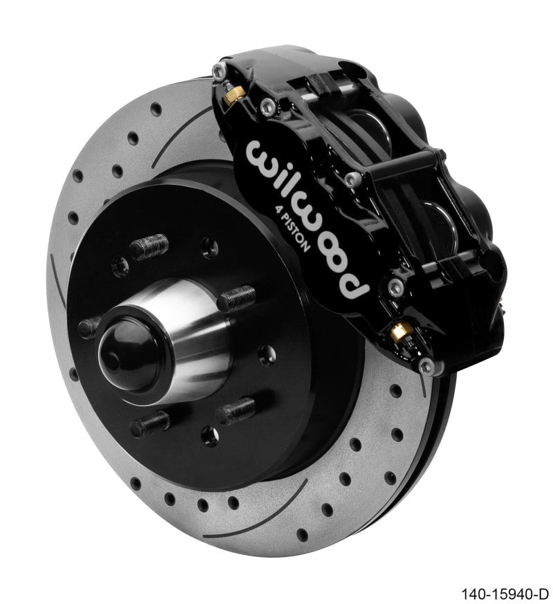 Wilwood Narrow Superlite 6R Front Hat Kit 12.19in 63-87 C10 Black — Wilwood