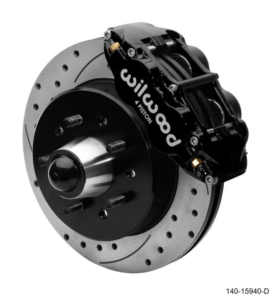 Wilwood Narrow Superlite 6R Front Hat Kit 12.19in 63-87 C10 Black — Wilwood