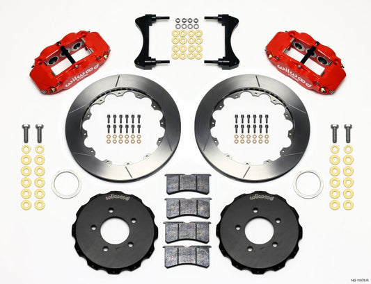 Wilwood Narrow Superlite 6R Front Hat Kit 12.88in Red 2006-Up Civic / CRZ — Wilwood