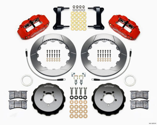 Wilwood Narrow Superlite 6R Front Hat Kit 12.88in Red 2012-Up Toyota / Scion FRS w/ Lines — Wilwood