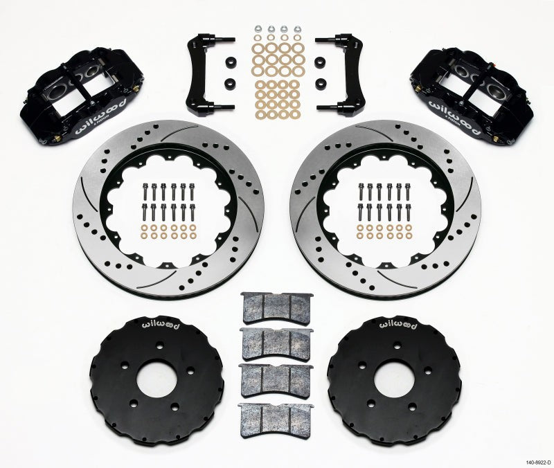 Wilwood Narrow Superlite 6R Front Hat Kit 14.00in Drilled 2005-up Corvette C6 — Wilwood