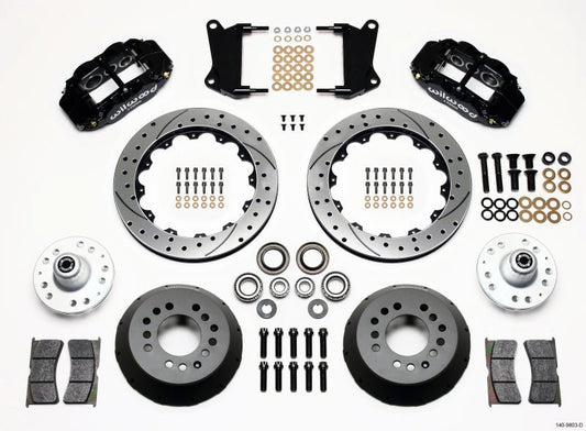 Wilwood Narrow Superlite 6R Front Hub Kit 12.88in Drilled 67-69 Camaro 64-72 Nova Chevelle — Wilwood