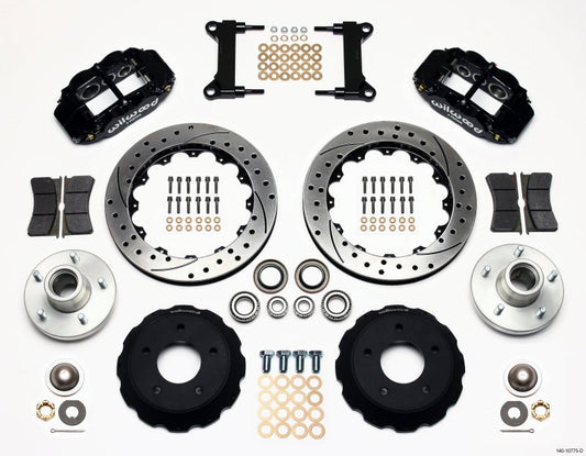 Wilwood Narrow Superlite 6R Front Hub Kit 13.06in Drilled Chevy C-10 60-87 CPP Drop Spindle — Wilwood