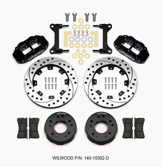 Wilwood Narrow Superlite 6R Front Kit 12.19in Drilled 63-87 C10 w/ Wilwood Pro Spindles — Wilwood