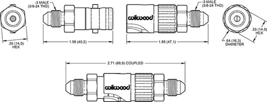 Wilwood Quick Disconnect Kit -3 AN — Wilwood