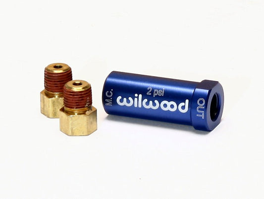 Wilwood Residual Pressure Valve - New Style w/ Fittings - 2 / Blue — Wilwood