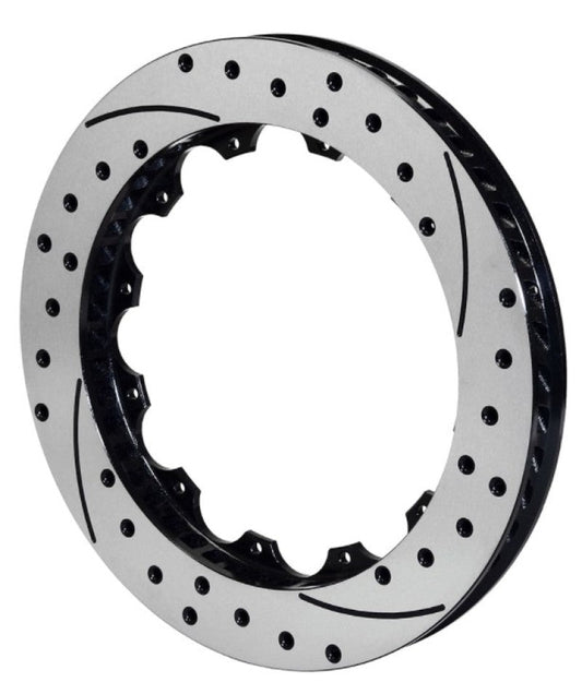 Wilwood Rotor-SV-SRP 72 Iron-LH-BLK-Drill 14.00 x 1.25 - 12 on 8.75in — Wilwood