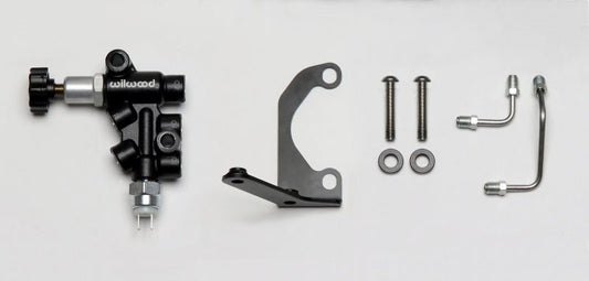 Wilwood Tandem Master Cylinder Mounting Bracket L/H Kit w/ Prop Valve — Wilwood