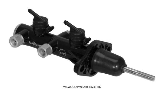 Wilwood Tandem Remote Master Cylinder - 7/8in Bore Black — Wilwood