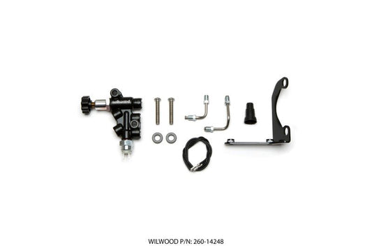 Wilwood Tandem Remote Master Cylinder Mounting Bracket L/H Kit w/ Prop Valve — Wilwood