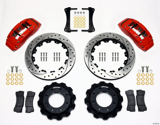 Wilwood TC6R Front Kit 16.00in Drilled Red 1999-2014 GM Truck/SUV 1500 — Wilwood